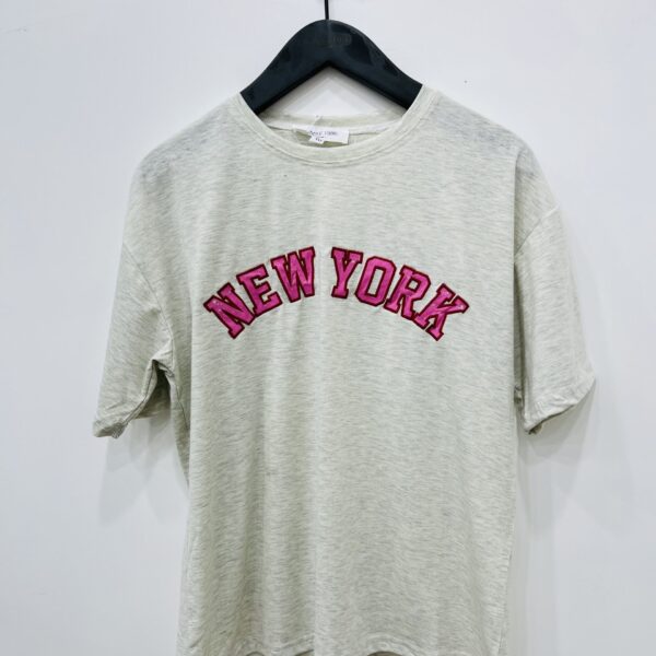 אפור | NEW YORK חולצה טי שירט