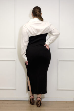 שמלה חולצה מחוברת Maggie | שחור