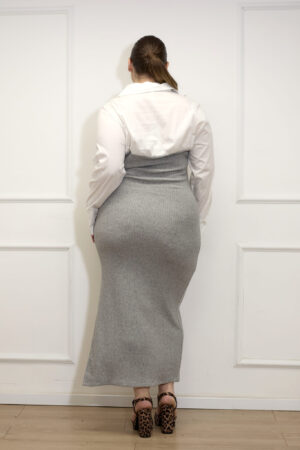 שמלה חולצה מחוברת Maggie | אפור