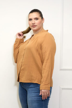 חולצה מכופתרת Charlotte | קאמל