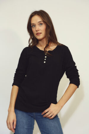 חולצה טי שירט Lily | שחור