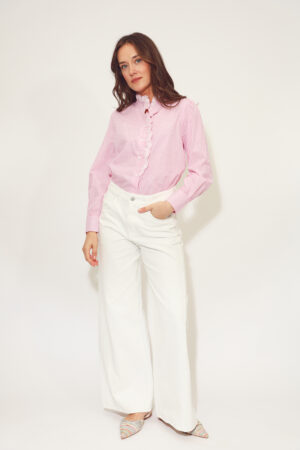 חולצה עם פסים Léna | ורוד