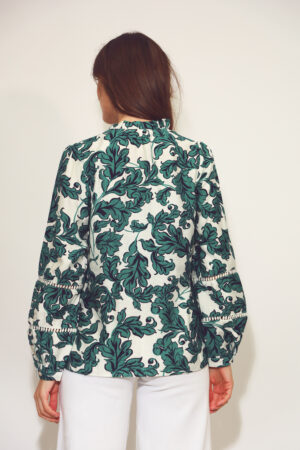 חולצה עם הדפס פרחוני Édith| ירוק