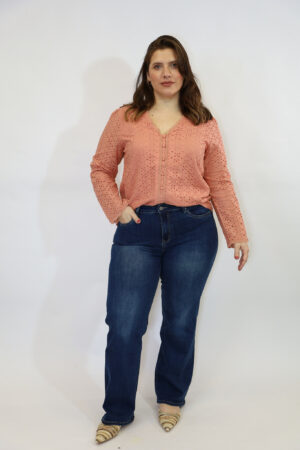 חולצה רקמה Louise | ורוד