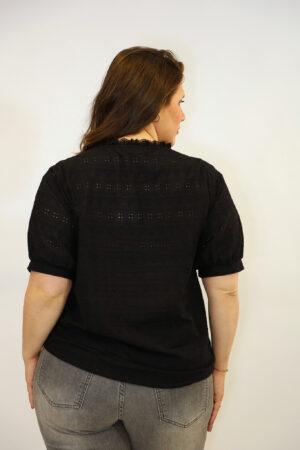 חולצה רקמה Éléonore | שחור