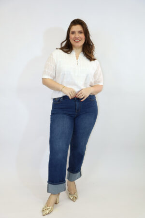 חולצה רקמה Éléonore | לבן