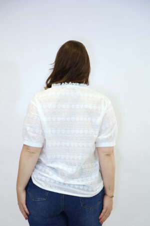 חולצה רקמה Éléonore | לבן