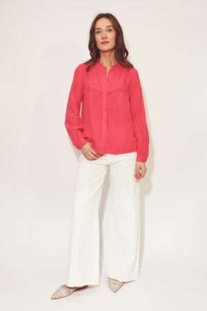 חולצה רקמה Lisa | פוקציה