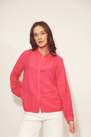 חולצה רקמה Lisa | פוקציה