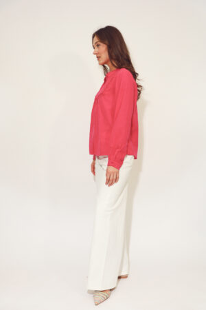 חולצה רקמה Lisa | פוקציה