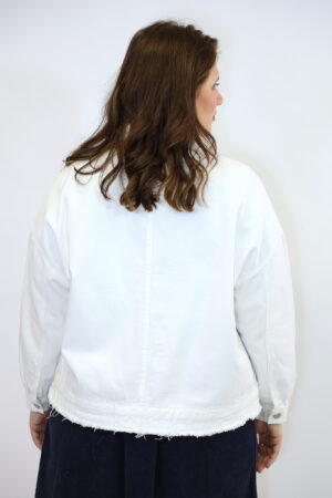 מעיל ג'ינס אוברסייז Nora | לבן