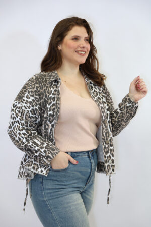 מעיל ג'ינס אוברסייז Nora | נמר לבן