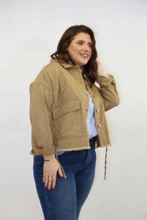 מעיל ג'ינס אוברסייז Nora | אבן