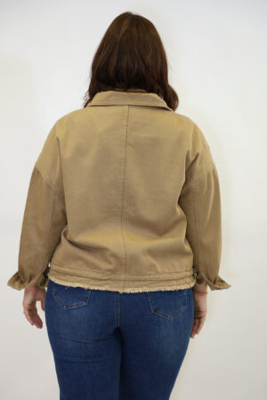 מעיל ג'ינס אוברסייז Nora | אבן