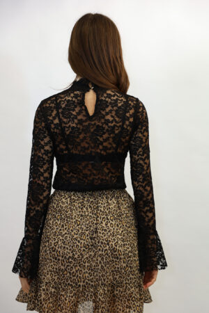 חולצה רקמה Pascale | שחור