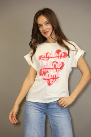 טיי שירט Amor Amor | לבן