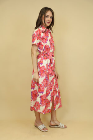 שמלה מקסי הדפס פרחוני Valérie | פוקציה
