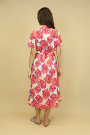 שמלה מקסי הדפס פרחוני Valérie | פוקציה