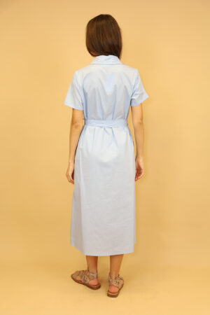 שמלה מקסי עם כפתורים Élise | כחול