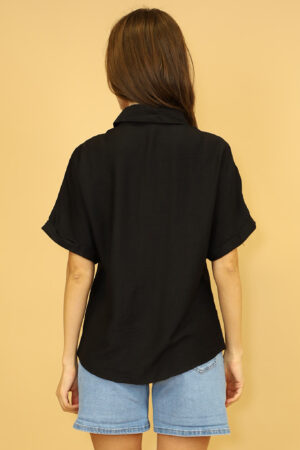 חולצה מכופתרת Mia | שחור