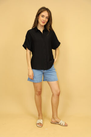 חולצה מכופתרת Mia | שחור