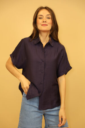 חולצה מכופתרת Mia | נייבי