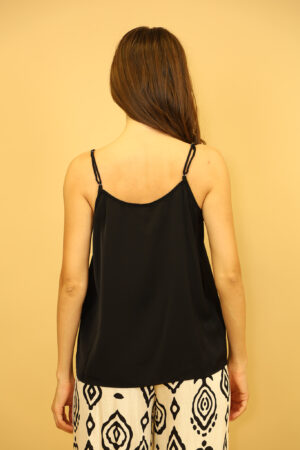 טופ תחרה Romy | שחור
