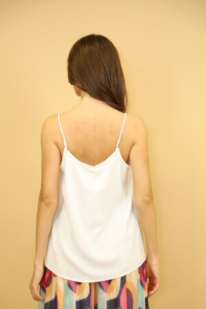 טופ תחרה Romy | לבן