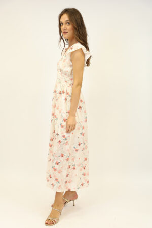 שמלה הדפס פרחוני Johanna | קרם
