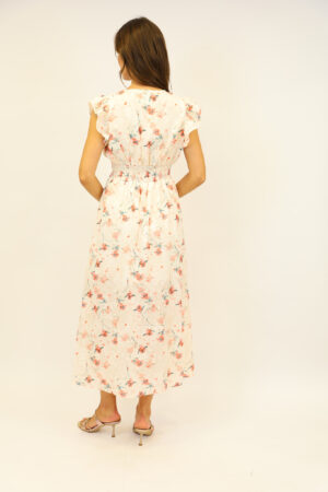 שמלה הדפס פרחוני Johanna | קרם