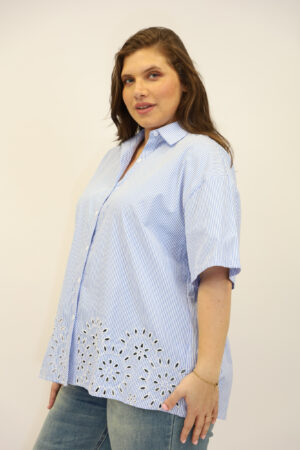 חולצה עם רקמה Jade | כחול
