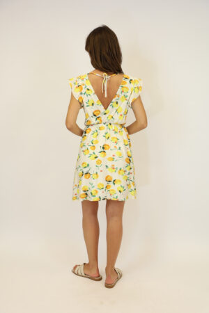 שמלה הדפס לימונים Corinne | צהוב