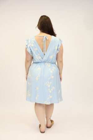 שמלה עם רקמה Édith | כחול