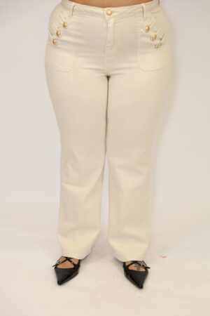 ג'ינס Wide Leg Stretch Iris | קרם