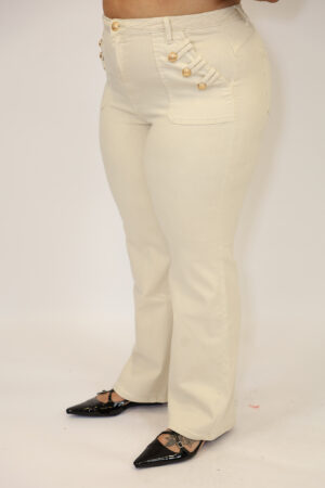 ג'ינס Wide Leg Stretch Iris | קרם