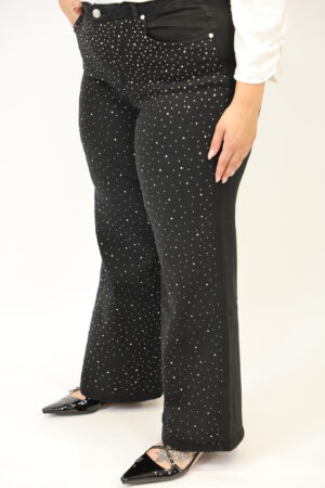 ג'ינס Palazzo Stretch Alma | שחור