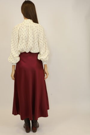 חצאית סאטן Alba | בורדו