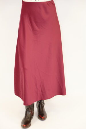 חצאית סאטן Alba | בורדו