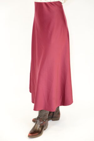 חצאית סאטן Alba | בורדו