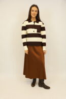 חצאית סטאן  Alba | שוקו – IV-AC6812-CHOCO