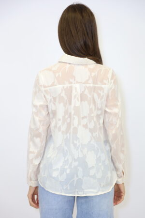 חולצה עם רקמות Ella | לבן