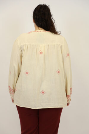 חולצה מבד כותנה אוורירי Maya | בז