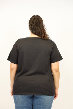 טי שירט Cherry Leopard | שחור