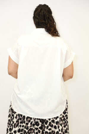 חולצה חלקה Maya | לבן