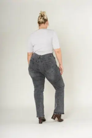 מכנסי גינס Straight Mila | אפור