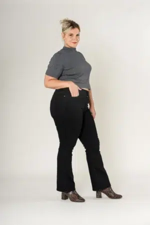 מכנסי גינס Straight Mila | שחור