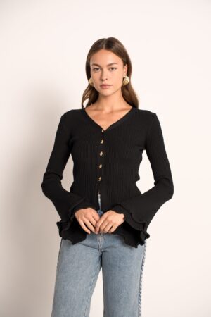 סריג ריבס Célia | שחור