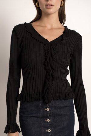 סריג ריבס Annick | שחור