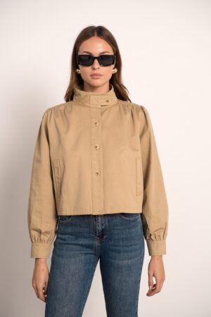 מעיל ג’קט קצר Maggie | בז – SJ-M7280-1-CAMEL