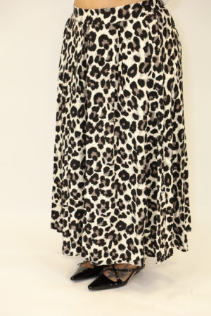 חצאית מקסי מנומרת Gladys | שחור